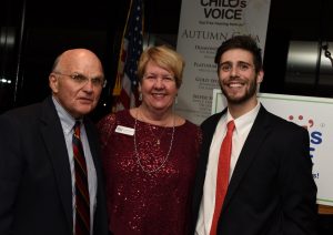Voice from the Heart honoree Mike Walters, Dr. Michele Wilkins, and Taylor Knapp, '01