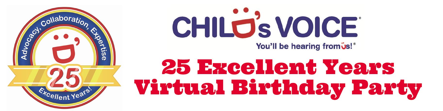 Child's Voice 25 Excellent Years Birthday Party